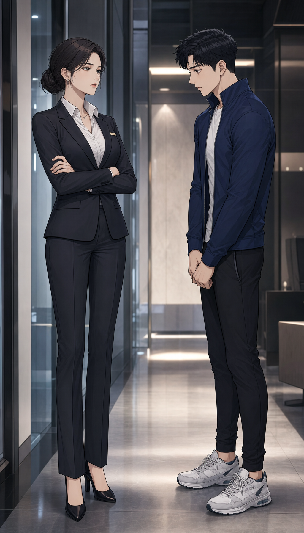 008 02B manager stands strict