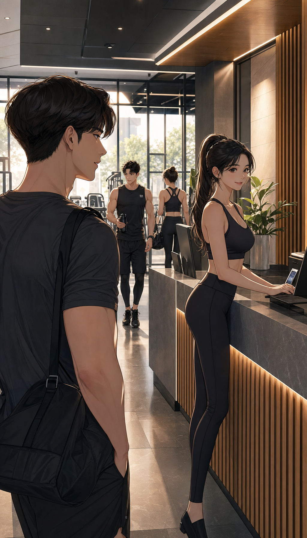 037 07A gym lobby establishing