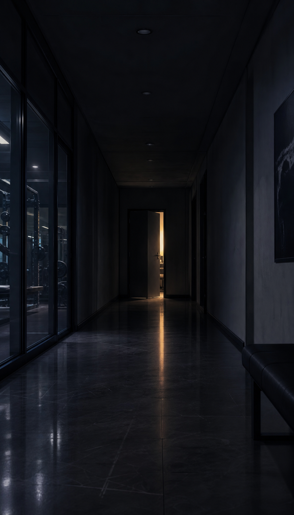 085 15A dark corridor office